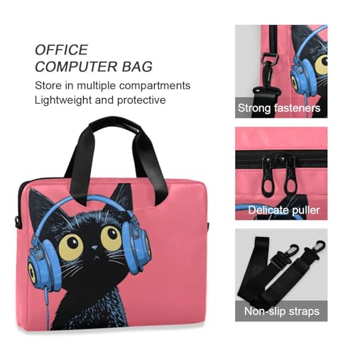 Bolsa para portátil con estampado gato musical miniatura 6
