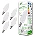 5x greenandco® IRC 90+ Ampoule à Filament dépolie LED E14 3W (équivalent 28W) 300lm 2700K (blanc chaud) 360° 230V Verre, aucun scintillement, non-gradable