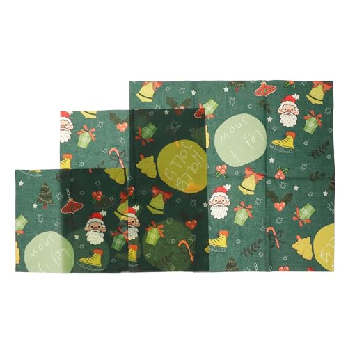 STOBAZA Involucri in Cera D’Api Riutilizzabili Set da 3 Pezzi Coperture per Alimenti Pellicole Naturali per Conservare Freschezza in Cucina Adatti per Panini Formaggi e Frutta