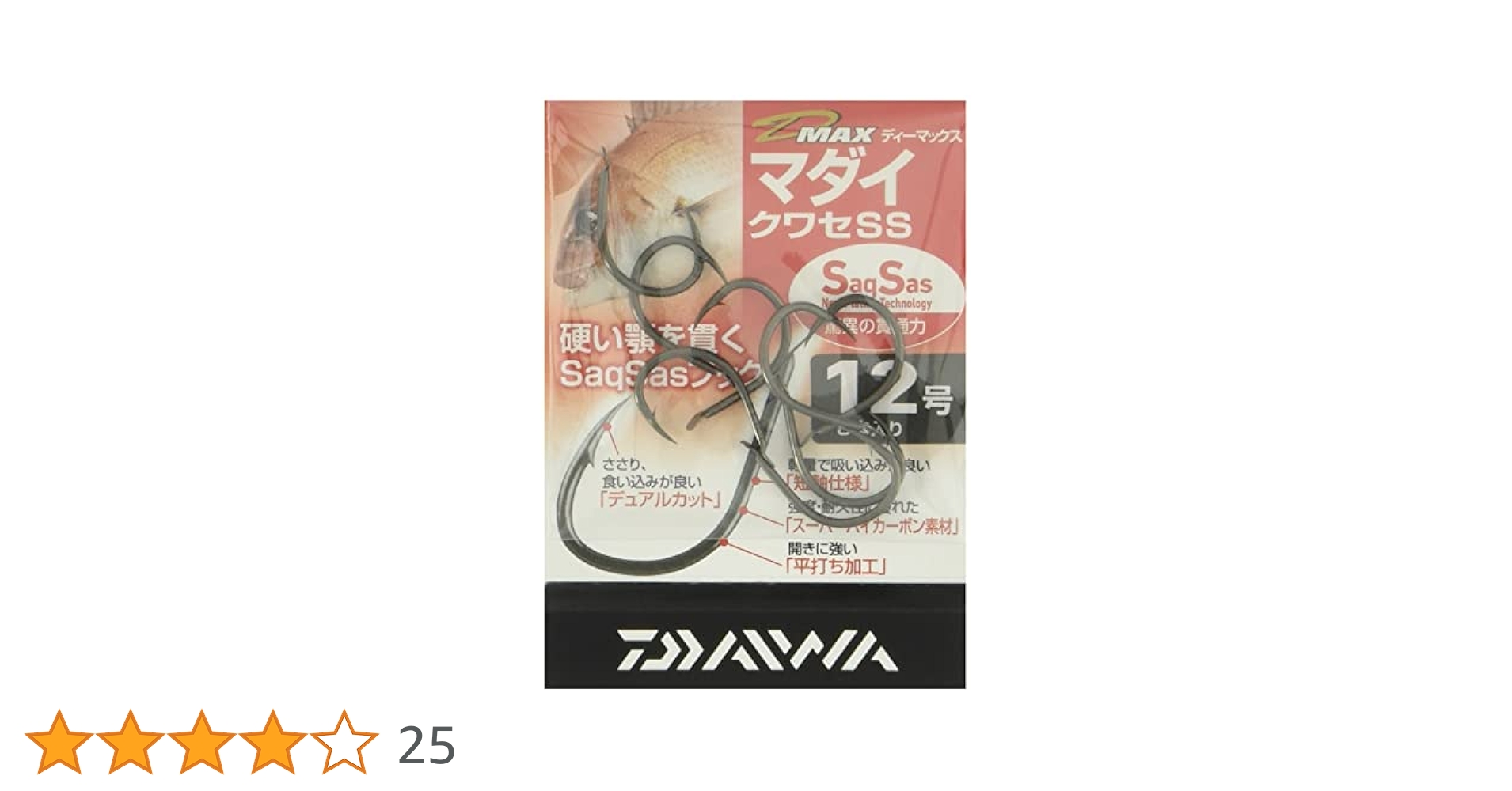 Amazon | ダイワ(DAIWA) D-MAXマダイクワセSS 7号 13本入 983150