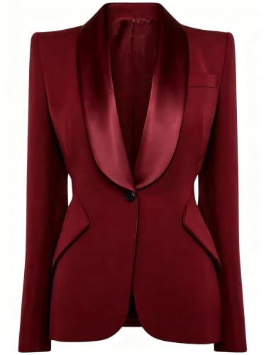 Blazer de smoking pour femme à revers châle veste de costume chic pour soirée