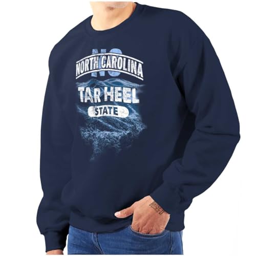 Brisco Brands North Carolina Tar Heel State Tourism Sweatshirt for Men or Women