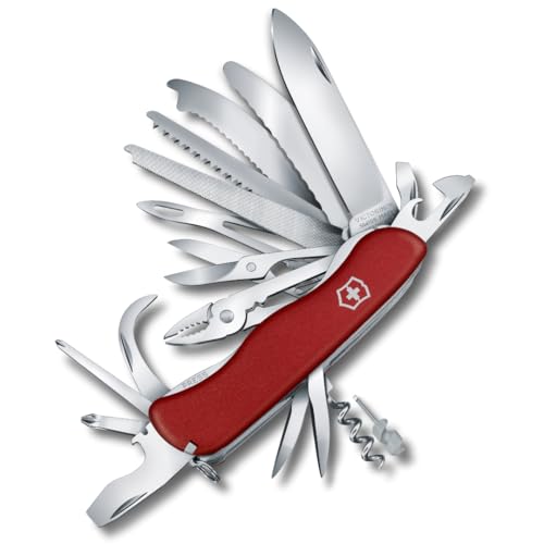 Victorinox Schweizer Taschenmesser, Work Champ XL, Multitool, Swiss Army Knife mit 31 Funktionen, Feststellklinge, Korkenzieher, Mini-Schraubendreher
