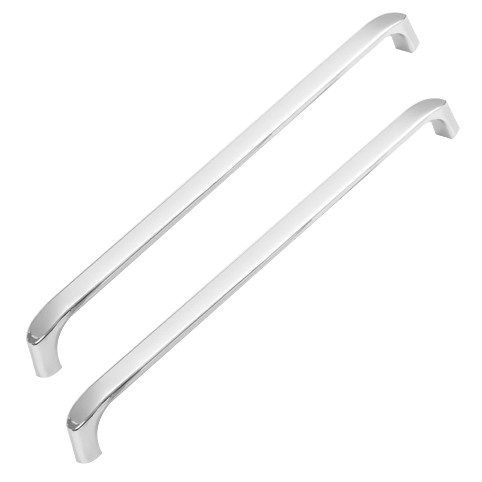 Niusabou One Color Single Hole Handle, 2 Pcs Silver Zinc Bow Kitchen Cupboard Handles, Multiple Sizes(Hole Distance 192Mm)