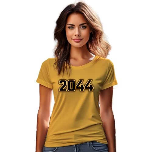T-shirt femme jaune doré collection 2044 look moderne et confortable
