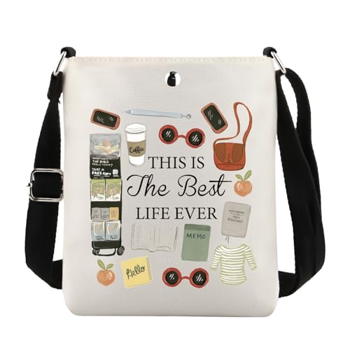 TIIMG Best Life Ever Crossbody Bag Women's Canvas...