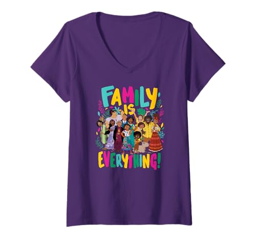 T-shirt Encanto Disney col V pour femme au style casual et estival