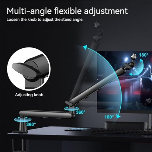 Support de microphone sans vibration avec bras perche orientable pour éliminer les bruits de bureau - 5
