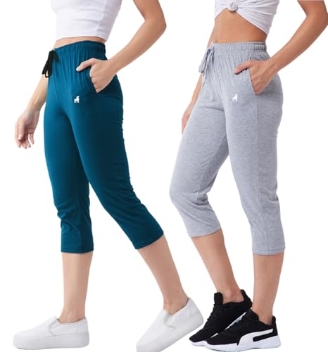 Image of Modeve Women Solid Cotton Blend Capri for summer|| Summer Wear