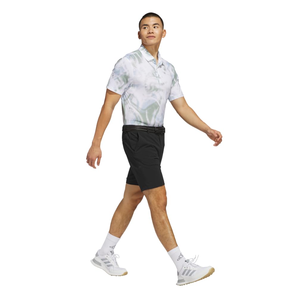 adidas Męska koszulka polo z nadrukiem Ultimate365 z siateczką Ultimate365 (1 opakowanie), biały, XL