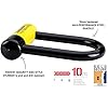 Kryptonite New York Fahgettaboutit Mini Bike U-Lock, Heavy Duty Anti-Theft Bicycle U Lock, 18mm Shackle with Keys, Ultimate Security Lock for Bicycles E-Bikes Scooters