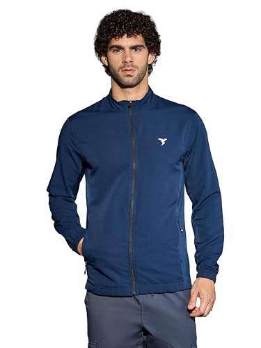 Image of TECHNOSPORT Men's Polyester Regular Lightweight Woven High Neck Sporty Jacket (PM-86)