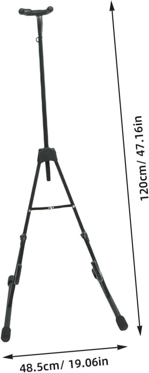 Adjustable Portable Cello Holder Stand with Tripod Bracket Black Collapsible Compact Instrument Support for Violoncello Players