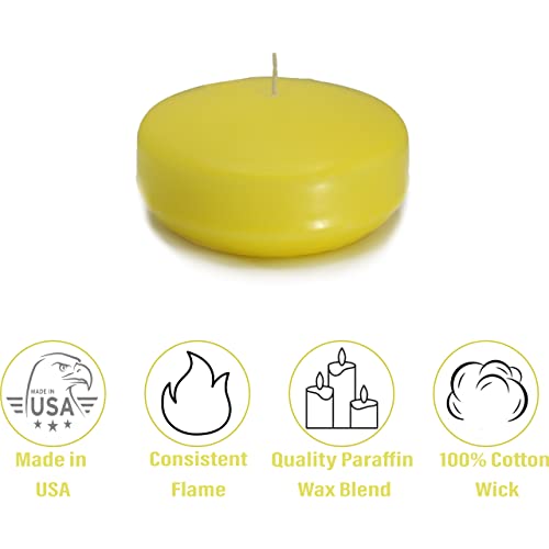 Bougies flottantes non parfumees couleur jaune pour centre de table - 2