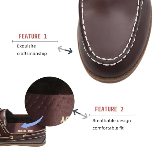 Image of BEST TRENDY Lace-Up Loafers for Women Business Casual Shoes Comfortable & Lightweight Penny Loafers Slip On Work Flats Boat Shoes Women