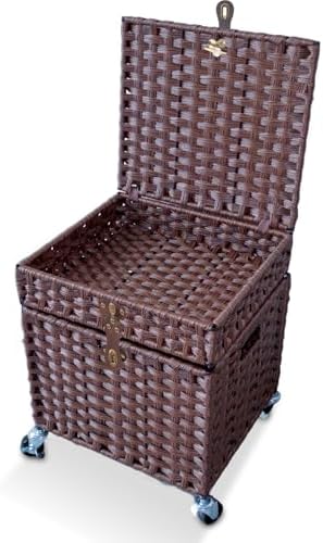 URFORESTIC Seagrass File Storage Box Organizer | Collapsible Letter Size Hanging File Box Organizers With Lid | Decorative Seagrass Filing & Storage - View #6