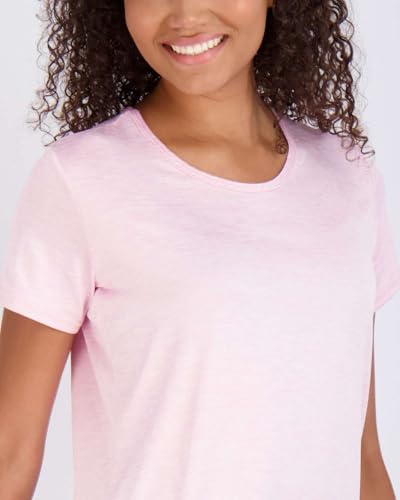 Image of Real Essentials 5 Pack: Women's Dry Fit Tech Stretch Short-Sleeve Crew Neck Athletic T-Shirt Available in Plus Size Set Medium