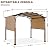 MASTERCANOPY 10' X 10' Outdoor Retractable Pergola with Sun Shade Canopy Patio Metal Garden Pergola,Beige