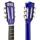 Mad About MA-CG02 Klassische Gitarre, 3/4 Größe Klassische Gitarre - Farbenfrohe Spanische Gitarre mit Tragetasche, Gurt, Pick und Ersatzsaiten - Blau