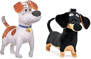 Secret Life Of Pets 2-25cm 10" - Jack Russel Standing Max & Buddy the Dachshund Super Soft Gift Quality Plush