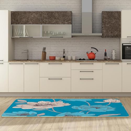 Tapetes de cocina VAPOKF alfombras absorbentes lavables antideslizantes 3