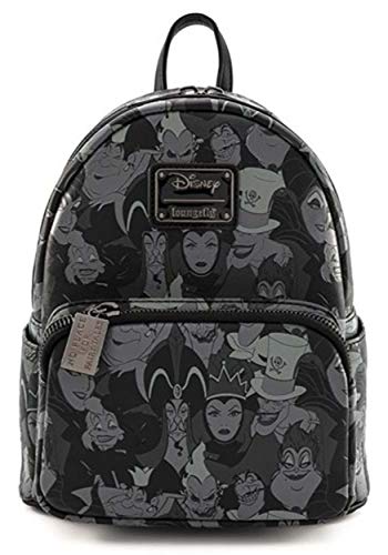 Loungefly Disney Villains Debossed All Over Print Womens Double Strap Shoulder Bag Purse4