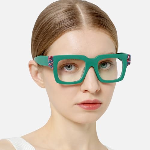 Image of HEPIDEM Gradient Multicolor Acetate Glasses Frame Women Big Oversize Eyeglasses 2023 New Spectacles Eyewear