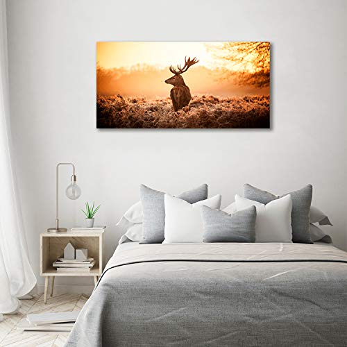 Tableau plexiglas animaux 140x70 cm marron déco cerf - 4