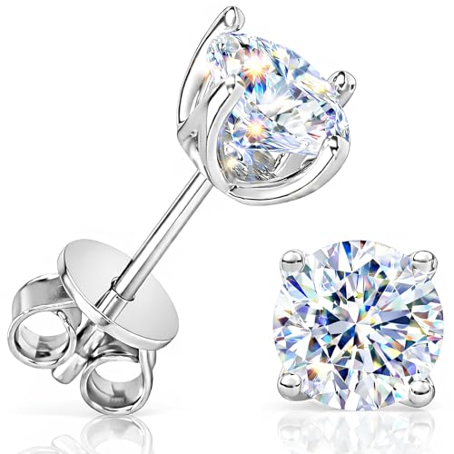 SOULVAYA Moissanite Earrings for Women 1.5 Carat Each...