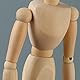 XUBX Gliederpuppe aus Holz, 33cm Holzpuppe Menschlicher Körper Mannequin mit Ständer, Verstellbare Glieder Puppe, Zeichenpuppe, Bewegliche Modellpuppe Für Anfänger, Profis und Künstler