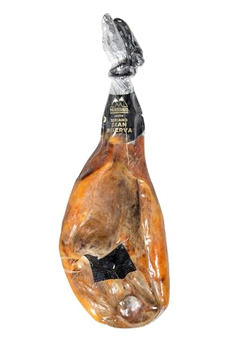 Jamón Serrano Gran Reserva Montevalle 7–8 kg | Curación Tradicional +20 Meses | Jamón Entero con Hueso | Sabor Intenso y Aromático | Envasado al Vacío | Regalo Gourmet Español