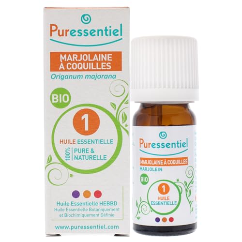 Puressentiel – Huile Essentielle Marjolaine à coquilles BIO – Contribue à la relaxation – 100% pure et naturelle – HEBDD – Origanum majorana – 5...