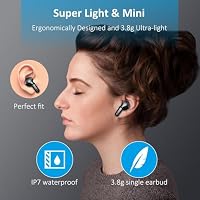 Bluetooth 5.4 Kopfhörer, 44Std 3D-Stereo Kopfhörer Kabellos Bluetooth, Tiefer Bass Wireless Earbuds, 4 ENC Noise Cancelling Mic, USB-C in Ear Ohrhörer, IP-X7 Wasserdicht Headphones Sport Gym Running – Ansicht 4