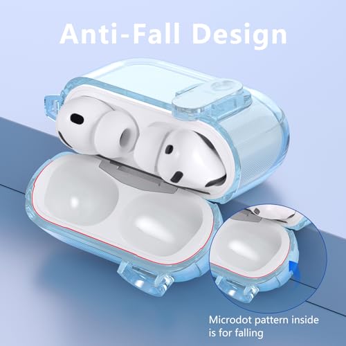 Image of Clear Case for Airpods Pro 3 Case 2025 Women, VISOOM Clear New Apple AirPods iPods Pro3 Cases Proctetor Cover Cute Transparent Air pods Ipod Pro 3rd Gen Cases With Lock /Keychain /Cleaning Kit for women