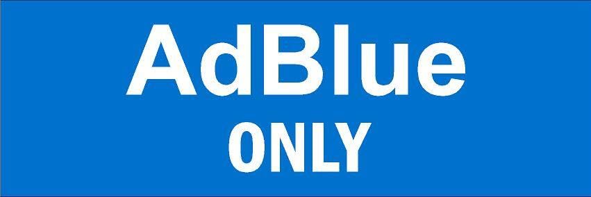 AdBlue ONLY, mandatory sign - Self adhesive sticker (600mm x 200mm)