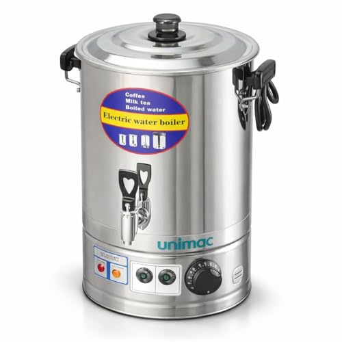Image of 2000W Electric Water Boiler with 40L Gross Heating Capacity | Stainless Steel Commercial Heating Machine for Hotel, Restaurant, & Canteens | Tea Coffee Milk Dispenser (30L Net)
