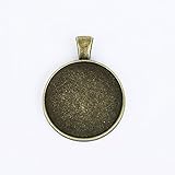 Material: aleación. Colgante de doble cara de aleación de zinc de 25 mm, colgante en blanco con forma de círculo, base redonda, joyería al por mayor, se vende 10 piezas/lote