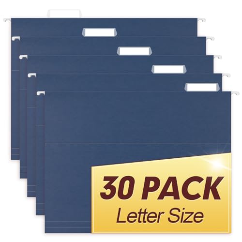 HERKKA Hanging File Folders, 30 Pack Reinforced Letter Size Hanging Folders, Designed for Bulky...