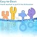 Fu Store 4 Pack Soft Silicone Teething Toys for 0-12 Months 6-24 Months Toddlers Infant Hammer Spanner Wrench Pliers Tools Shape Baby Teethers Relief Soothe Babies Gums Set