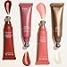 INIKA Organic Tinted Lip Serum | Ceramide + Peptide Infused, Sheer Wash of Color, Plumps, Softens, Smooths, Hydrates + Repairs. Natural & Vegan (Peony)