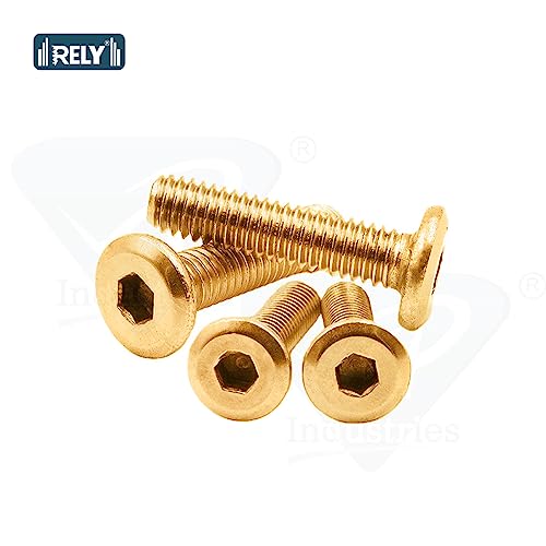 Image of Rely⇒VP INDUSTRIES (Pcs-15) M8 X 16 mm JCB Allen Head Furniture Screw Fastener Bolts | Furniture Bolt Crib Bunk Bed Furniture Cot, Barrel Bolt | Allen JCB Screw High Tensile Alloy Steel 10.9 Grad