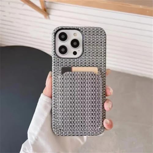 Étui de téléphone pour iPhone 15 avec support de carte portefeuille antichoc en cuir