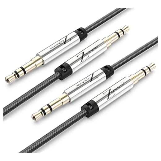 2 Pack Aux Cable for Car 6ft Cellularize Nylon Braided [Copper Shell Hi-Fi Sound] 3.5mm Male to Male Auxiliary Audio Cord for Car/Home Stereos Speakers Headphones Android Sony Beats - Black