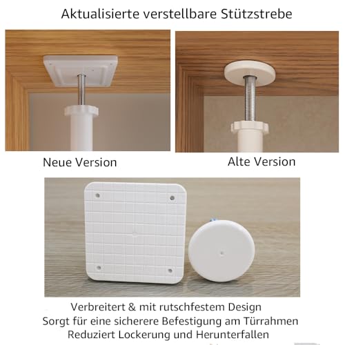 unipaws 190 cm hohes extra hohes Katzenschutzgitter, zweite Generation, stabiles Erhöhung, 89 cm - 96 cm breites Sicherheitsgitter für Tür, Tür für Treppen, automatisches Schließen und ohne