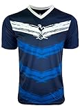 Icon Sports Men's Tottenham Performance Jersey, Licensed Short Sleeve Tottenham Shirt (AL) Blue