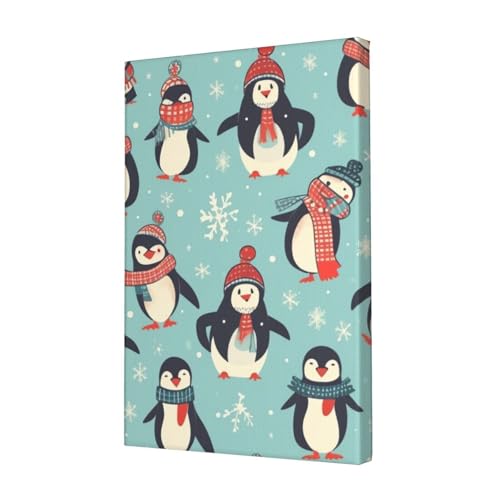 Impression HD pingouins de Noël tableau sur toile salon haut de gamme