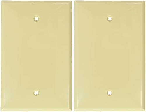 Miniatura 1 de Leviton PJ13-I - Placa de pared en blanco de 1 banda, tamaño medio, marfil (paquete de 2)