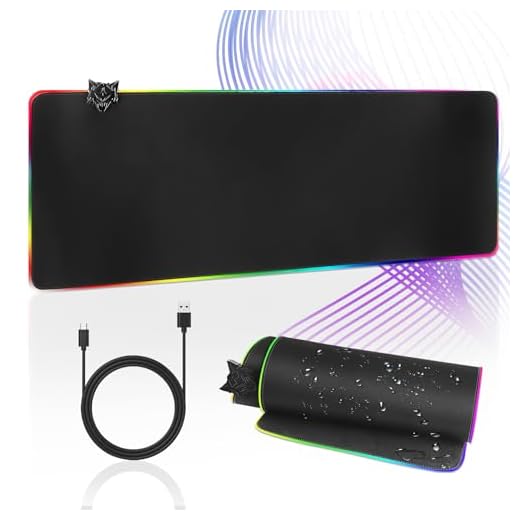 JZMATECH Tapis de Souris XXL Gaming, 800 x 300mm Tapis Souris XXL RGB Gamer, Tapis de Souris Gaming Accessoire Gaming, RGB Extended Tapis de Gaming Grand, 14 Modes d'éclairage, 7 Couleurs LED