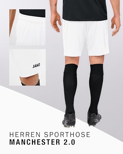 JAKO Herren Sporthose Manchester 2.0, Weiß, M