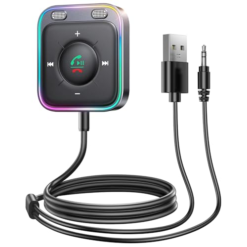 Transmisor auxiliar para coche, adaptador de radio inalámbrico con cable, para sistema de sonido de viaje diario, viaje por carretera, estéreo, vehículo personal, camión